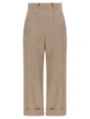 Max Mara Relaxed Fit High-waisted Sand Trousers