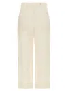 Max Mara White Palio Pants In Neutral