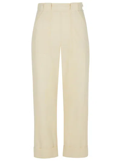 Max Mara Palio' White Cotton Pants Women