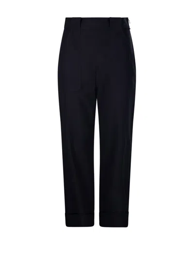 Max Mara Palio Wide Leg Trousers In Blue