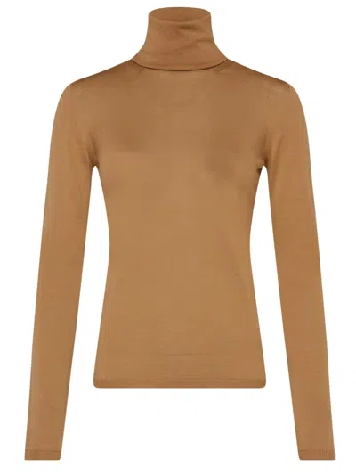 Max Mara Palos Sweater Brown In Animal Print