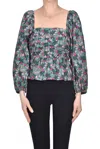 Max Mara Palpiti Cropped Blouse In Green