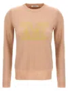 Max Mara Crew Neck Knit Sweater In Brown