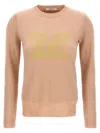 Max Mara Crew Neck Knit Sweater In Pink