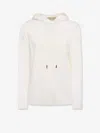 Max Mara Pamir Logo Wool Knit Hoodie In White