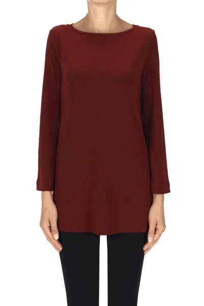 Max Mara Pampas T-shirt In Bordeaux