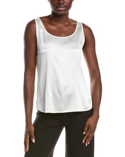 Max Mara Pan Silk-blend Tank Top In White