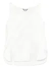 Max Mara Pan Sleeveless Blouse In White