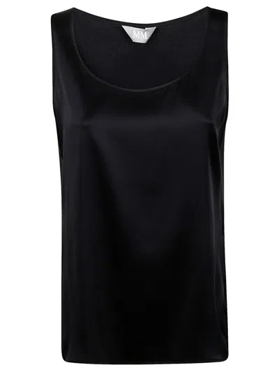 Max Mara Crew Neck Vest In Black