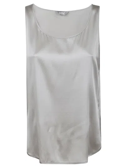 Max Mara Crew Neck Vest In Grey