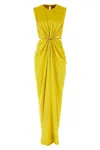Max Mara Front Draped Dress With Metal Ring Accent