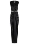 Max Mara Women Panaro Silk Satin Dress In Hourglass In Nero