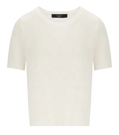 Max Mara Pancone Ecru Top In White