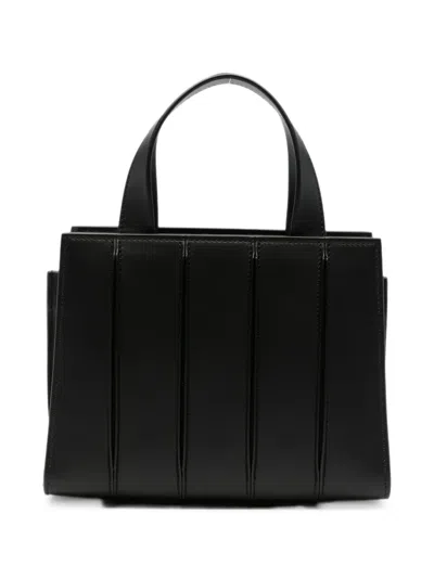 Max Mara Paneled Leather Tote Bag In Brown