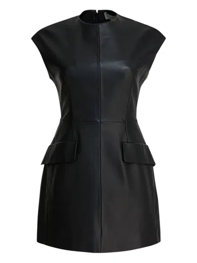 Max Mara Panelled Mini Dress In Black