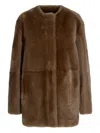 Max Mara Cappotto Melfi In Montone In Brown