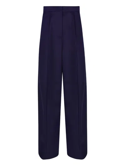 Max Mara Panelled Trousers In Blue