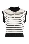 Max Mara Panetto Knitted Wool And Cashmere Vest In White