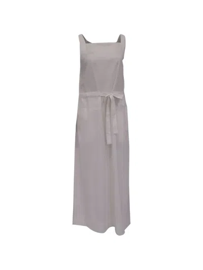 Pre-owned Max Mara Panfilo Seersucker Dress In White