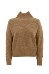 Max Mara Valdese Wool And Cashmere Sweater In Cammello