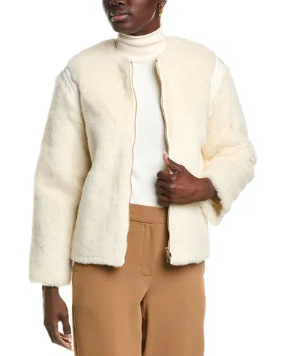 Max Mara Panno Alpaca, Wool & Silk-blend Coat In White