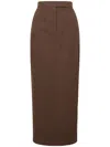 Max Mara Women's Pianosa - Denim-effect Cotton Skirt In Brown
