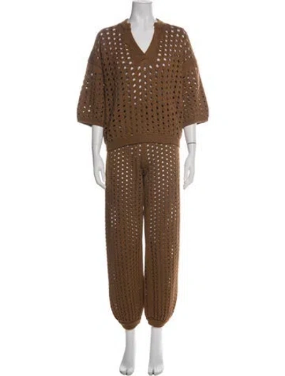 Pre-owned Max Mara Pant Set In Brown