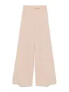 Max Mara Cream Wool Ninfa Wide-leg Pant In Beige