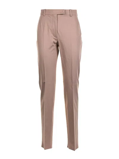 Max Mara High Rise Slim Fit Trousers In Neutral