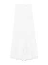 Max Mara High Waist Wide Leg Trousers In White