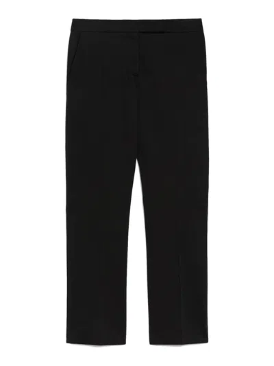 MAX MARA OKRA COTTON SATIN TROUSERS