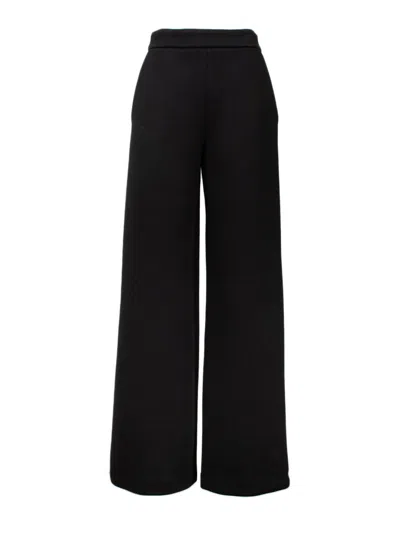 Max Mara High Waist Trousers With Side Stripe Detail In Black