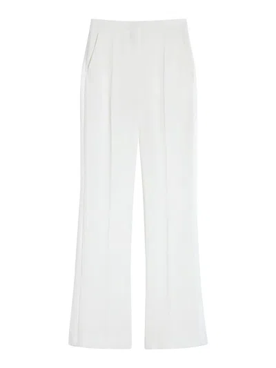 Max Mara Pianoforte White Horsehair Trousers