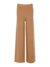 Max Mara Judy Wool And Cashmere-blend Wide-leg Pants In Brown