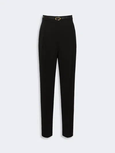 Max Mara Pantalon Coupe Carotte En Cady Technique In Black