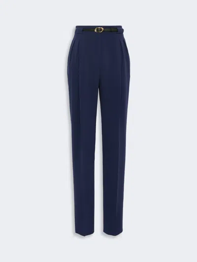 Max Mara Pantalon Coupe Carotte En Cady Technique In Blue