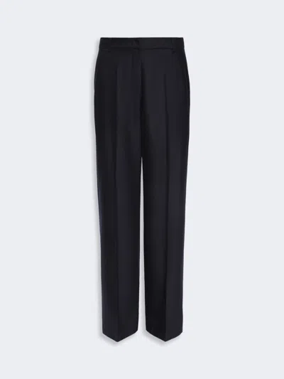 Max Mara Pantalon Coupe Classique En Laine In Black