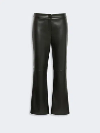 Max Mara Pantalon Coupe Slim En Jersey Enduit In Black