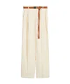 Max Mara Pantalon Droit En Lin Délavé In Nude