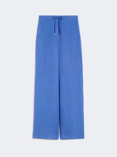 Max Mara Pantalon En Batavia De Lin In Blue