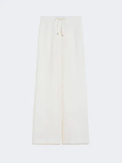Max Mara Pantalon En Batavia De Lin In White