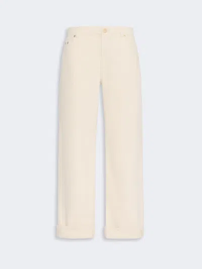 Max Mara Pantalon En Bull De Coton In Naturel