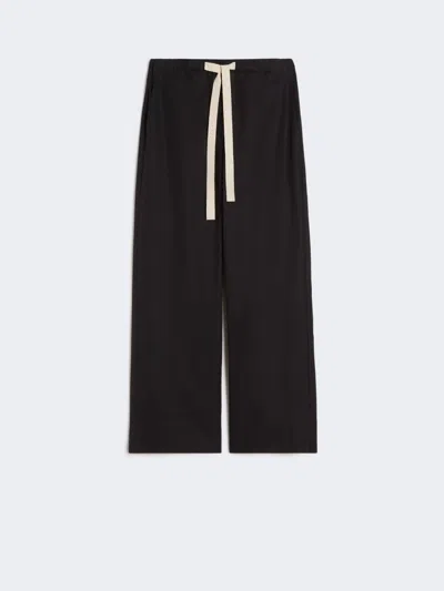 Max Mara Pantalon En Coton Avec Cordon De Serrage In Animal Print