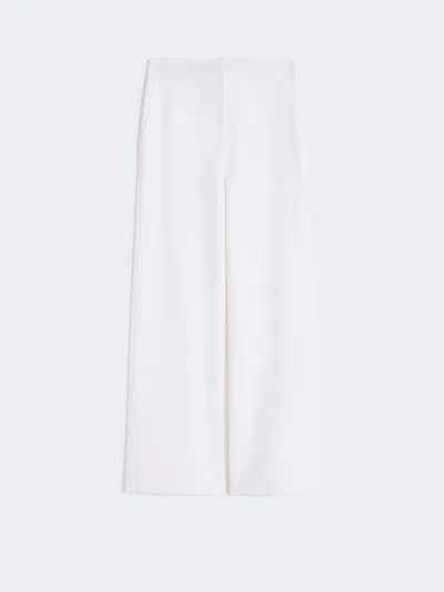Max Mara Pantalon En Crêpe De Coton In White