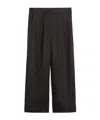 Max Mara Pantalon En Popeline Avec Cordon De Serrage In Black