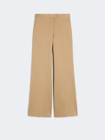 Max Mara Pantalon En Jersey Jacquard À Fines Rayures In Blue