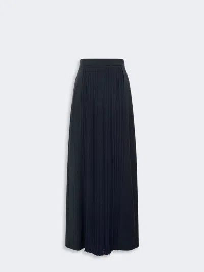 Max Mara Pantalon En Laine Avec Détail Plissé In Black