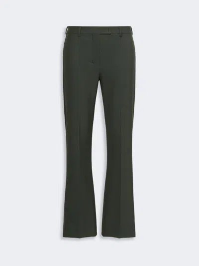 Max Mara Pantalon En Mélange De Coton Stretch In Green
