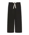 Max Mara Pantalon En Popeline Avec Cordon De Serrage In Black