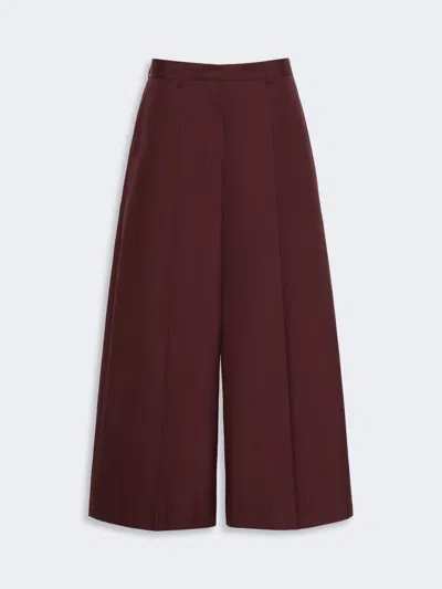 Max Mara Pantalon En Popeline De Coton In Brown